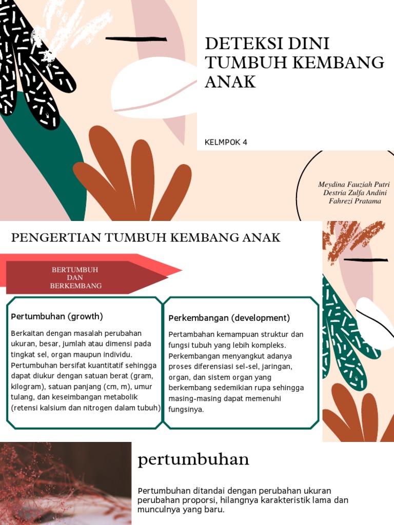 Deteksi Dini Tumbuh Kembang Anak Pdf