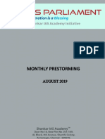 Monthly Prestorming August 2019