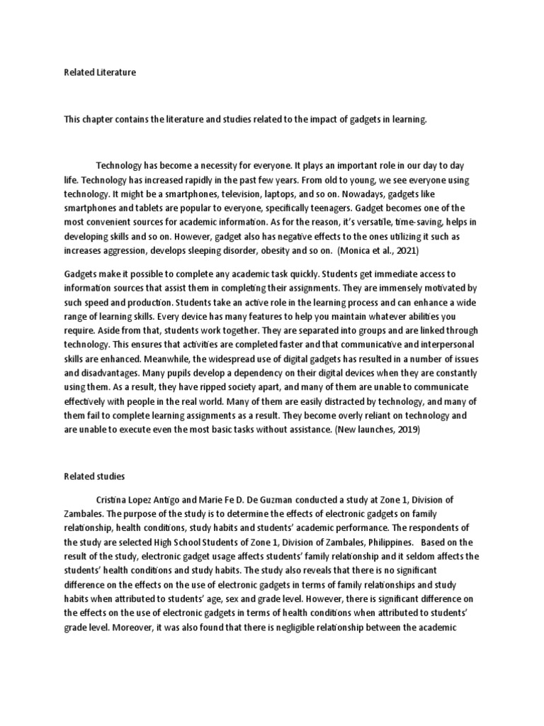 Effects of Gadgets on Filipino Students | PDF | Learning | Smartphone