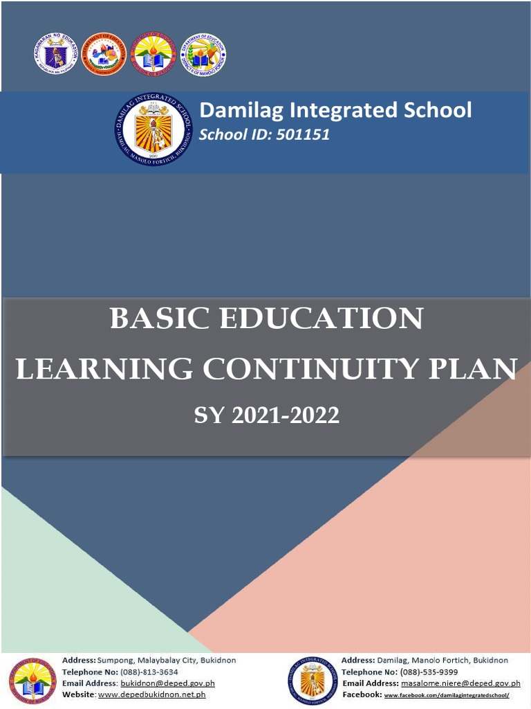 School BE Learning Continuity Plan | PDF | Learning | Teachers