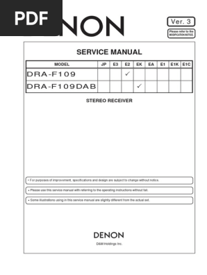 Hfe Denon Dra-F109 Dab Service en | PDF | Electrical Connector