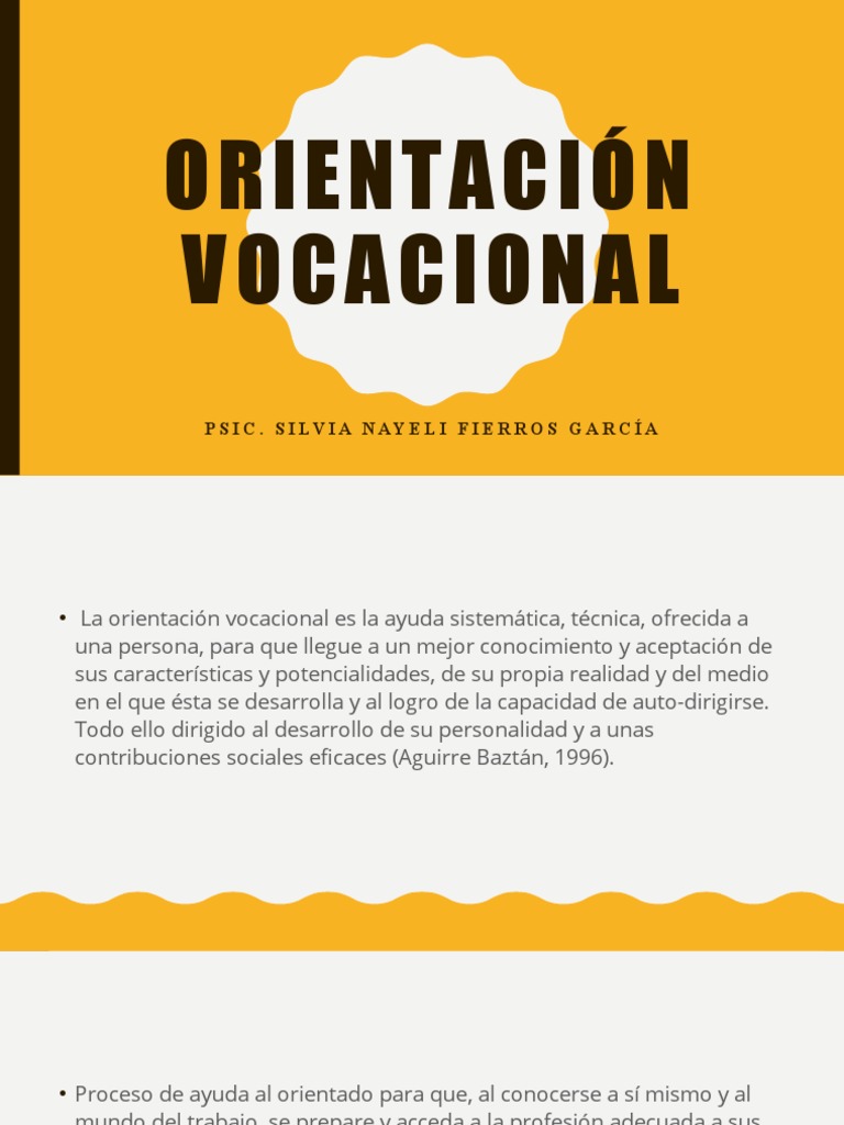 Orientación Vocacional: Claves y Proceso | PDF | Toma de decisiones ...