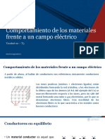 Comportamiento materiales campo eléctrico