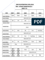 Divine Child International School, Adalaj Term 1 - Datesheet Examination 2022-23 Grades 1 To 5