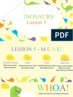 DINOSAURS: LESSON 5