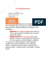 Distance and Displacement