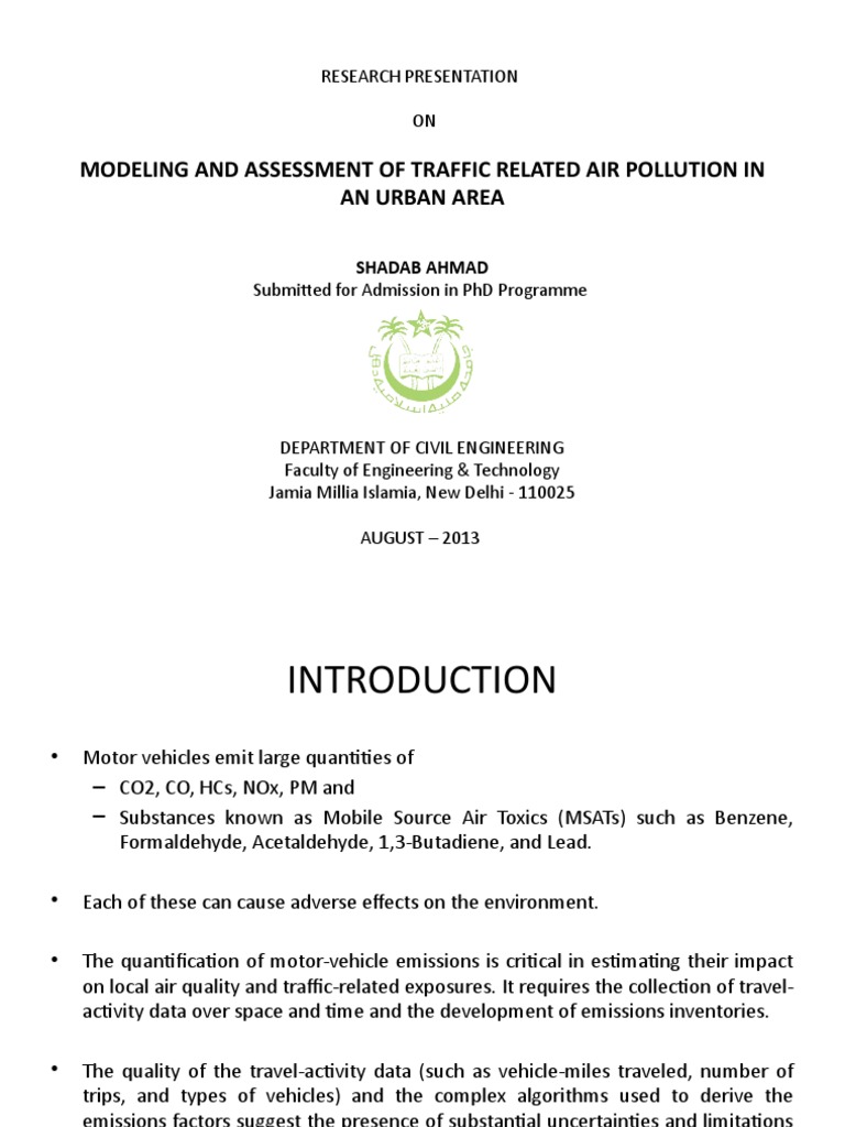 Presentation Aug 2013 | PDF | Air Pollution | Exhaust Gas