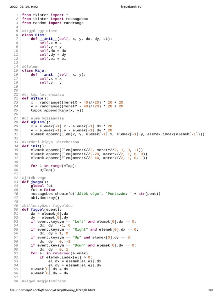 kigyojatek.py | PDF