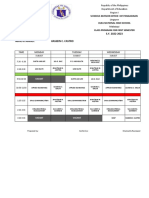 Class Schedule 2022-2023