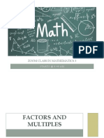 Factors and Multiples & Dividing Whole Numbers