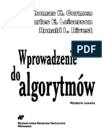 Cormen T, Leiserson C, Rivest R - Wprowadzenie Do Algorytmów. Wyd 4