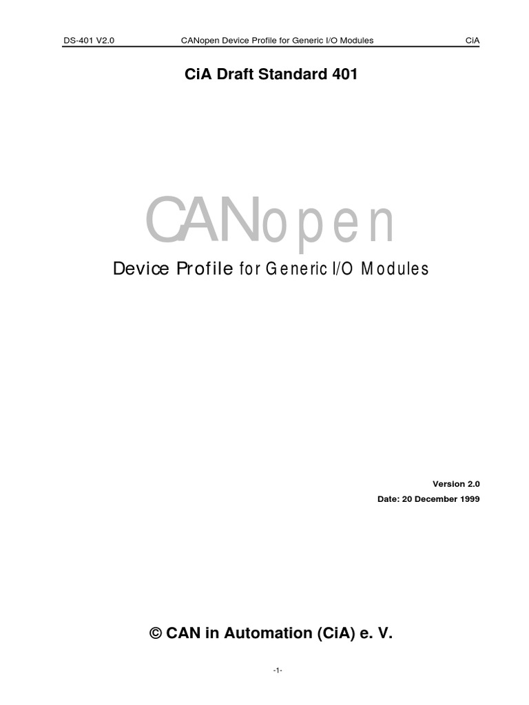CAN Open | PDF | Computing | Computer Hardware