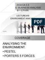 Ca 2.6 Lecture # 8 External Environment Analysis