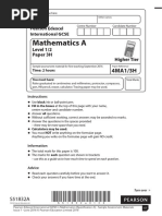 International GCSE in Mathematics 4MA1 3H