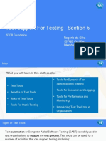 Tool Support For Testing Section 6