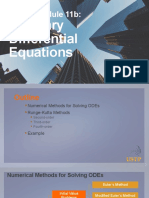 Numerical Methods for Solving Ordinary Differential Equations (ODEs