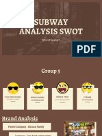 Subway Analysis SWOT