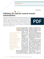 Publishing 2D Materials Research Towards Industrialisation: Editorial