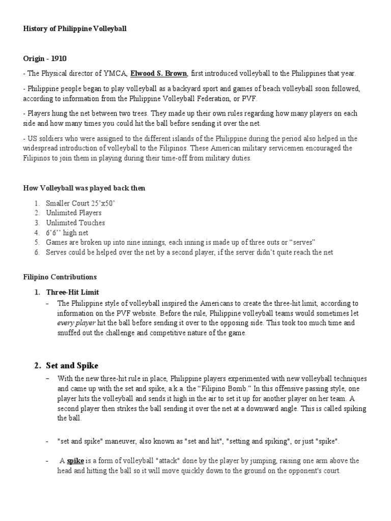 History Of Philippine Volleyball Pdf Volleyball Entertainment