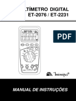 Multimetro Digital ET 2076 Manual