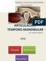 Universidad Catolica Boliviana "San Pablo": Articulacion Temporo-Mandibular