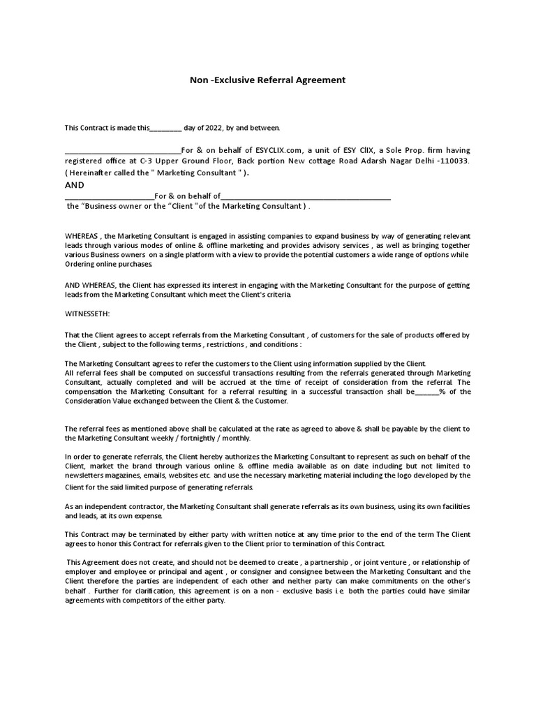 Non Exclusive List Meaning