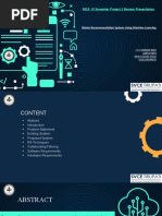 MCA IV Semester Project 1 Review Presentation: Movie Recommendation System Using Machine Learning