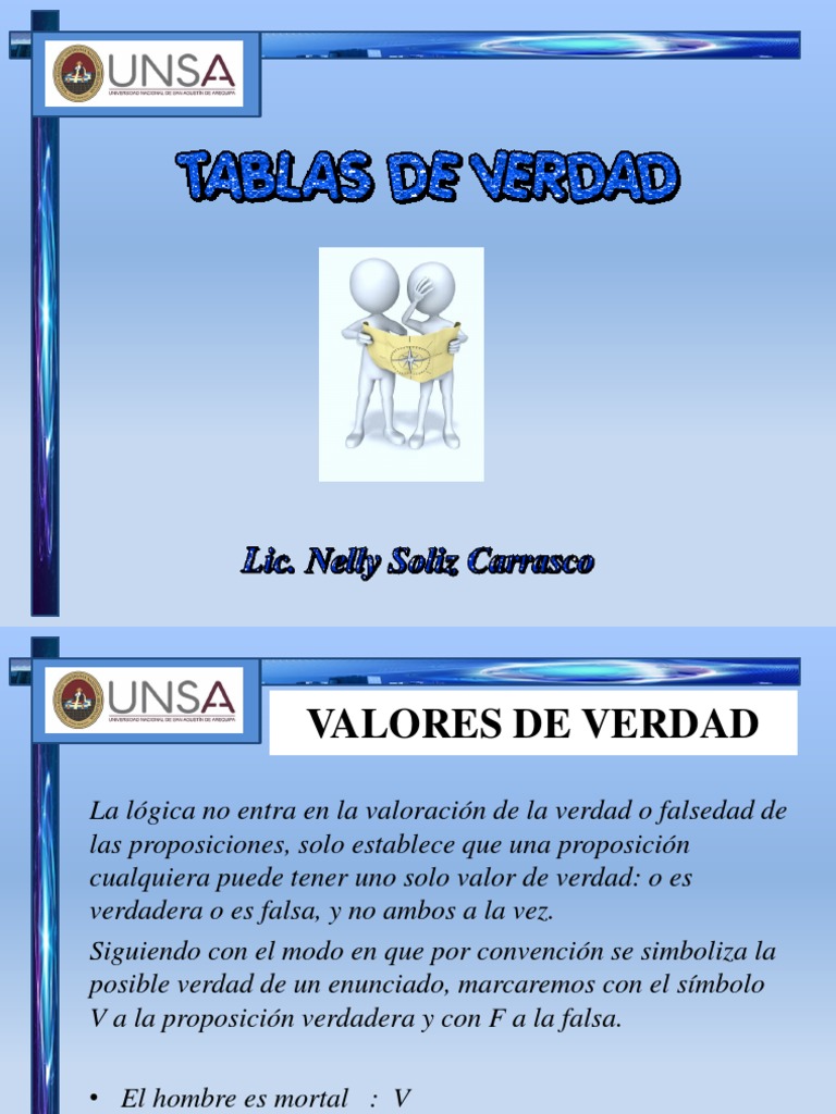 Tablas de Verdad PDF Proposición Si y solo si