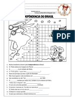 Atividade Independencia Do Brasil - Professora Aliane Alves