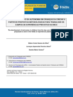 O Desenvolvimento Da Autonomia em Crianças Da Creche A Partir de Propostas Metodológicas para Trabalhar Os Campos de Experiências