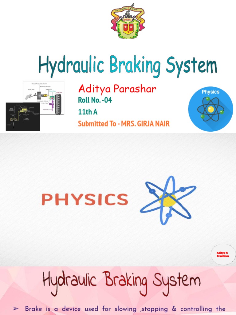Hydraulic Brake System Overview Class 11 | PDF | Brake | Transport