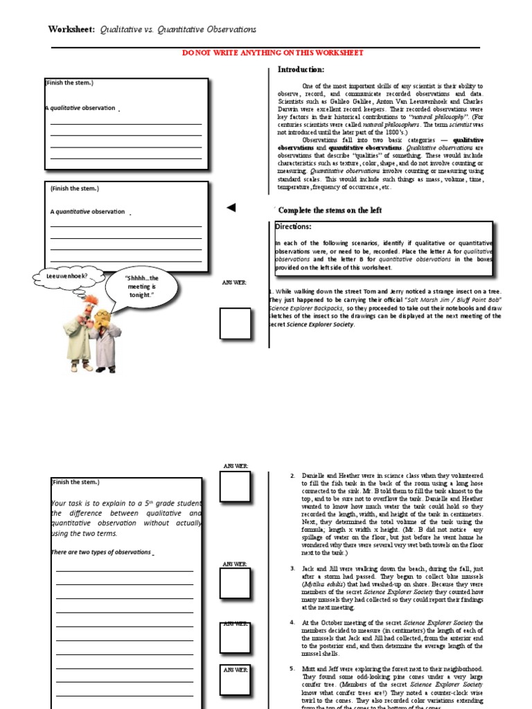 QUANTITATIVE AND QUALITATIVE DATA WORKSHEET DOC visual data 6