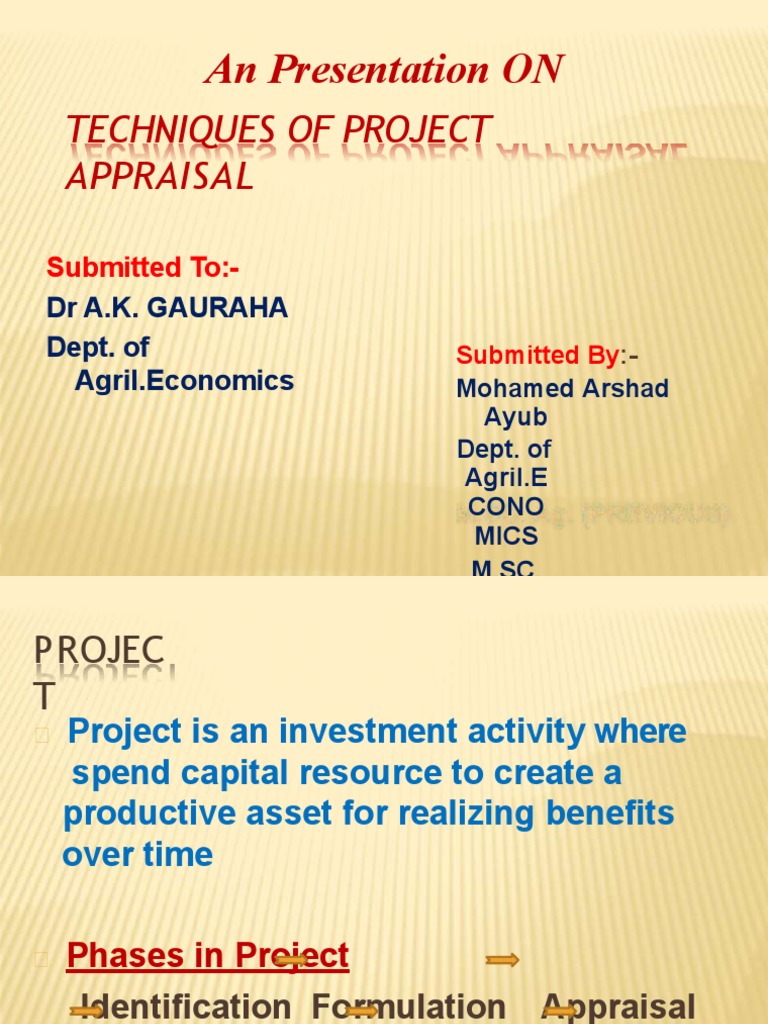 techniques-of-project-appraisal-an-presentation-on-pdf-net-present
