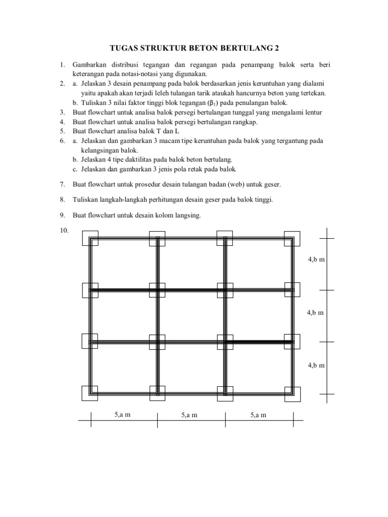 Kumpulan Soal Struktur Beton Bertulang 2 Perhitungan Soal