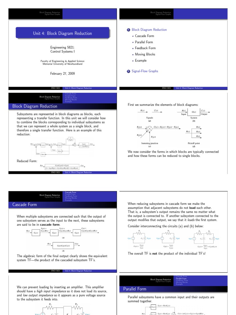 Block Diagram Reduction Techniques | PDF | Computers
