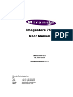 Imagestore 750 User Manual SW Version 2.0.1