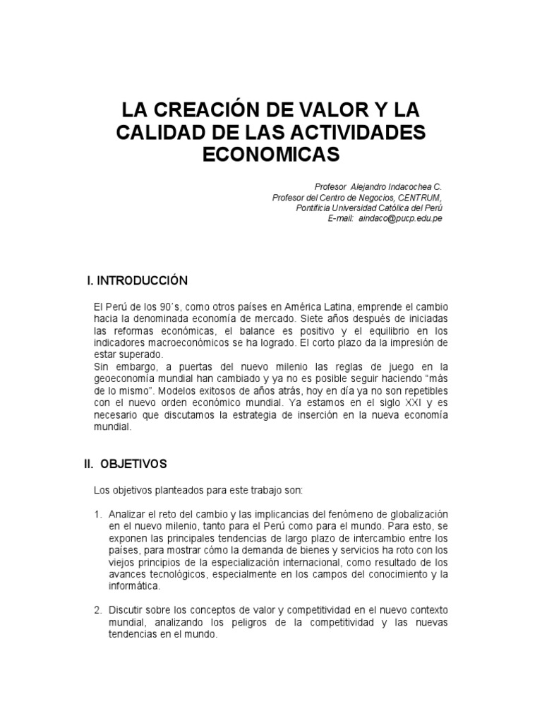Creacion Valor PDF Globalización Comercio