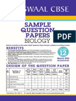 CBSE Class 10 Biology Sample Papers and Solutions