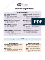 Common Writing Mistakes