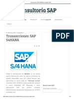 Transacciones_ SAP S4HANA _ Consultoría SAP