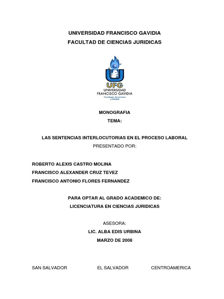 Las Sentencias Interlocutorias | PDF | Ley procesal | Sentencia (ley)