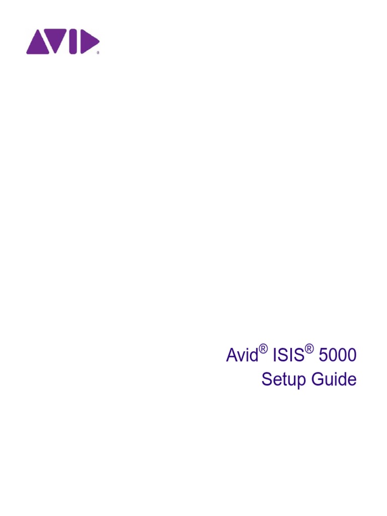 Avid Is Is 5000 Setup Guide PDF Copyright Computer Network