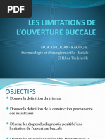 limitations d'ouverture  buccale