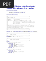 ALV Grid Display With Checkbox To Process Selected Records at Runtime