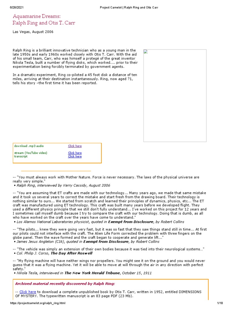Otis Carr's Anti-Gravity Innovations | PDF | Inductor | Weightlessness