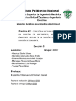 Practica 2 Regla Divisora de Tensiones y Regla de Corriente Seccion B