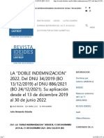 LA "DOBLE INDEMNIZACION" 2022. Del DNU 34 - 2019