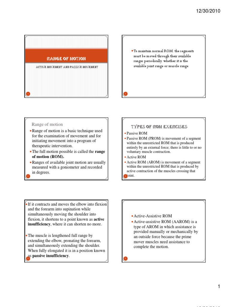 Active Movement and Passive Movement (Compatibility Mode) | PDF ...