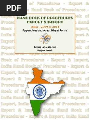 Hand Book Of Procedures Export Import Appendices And - 