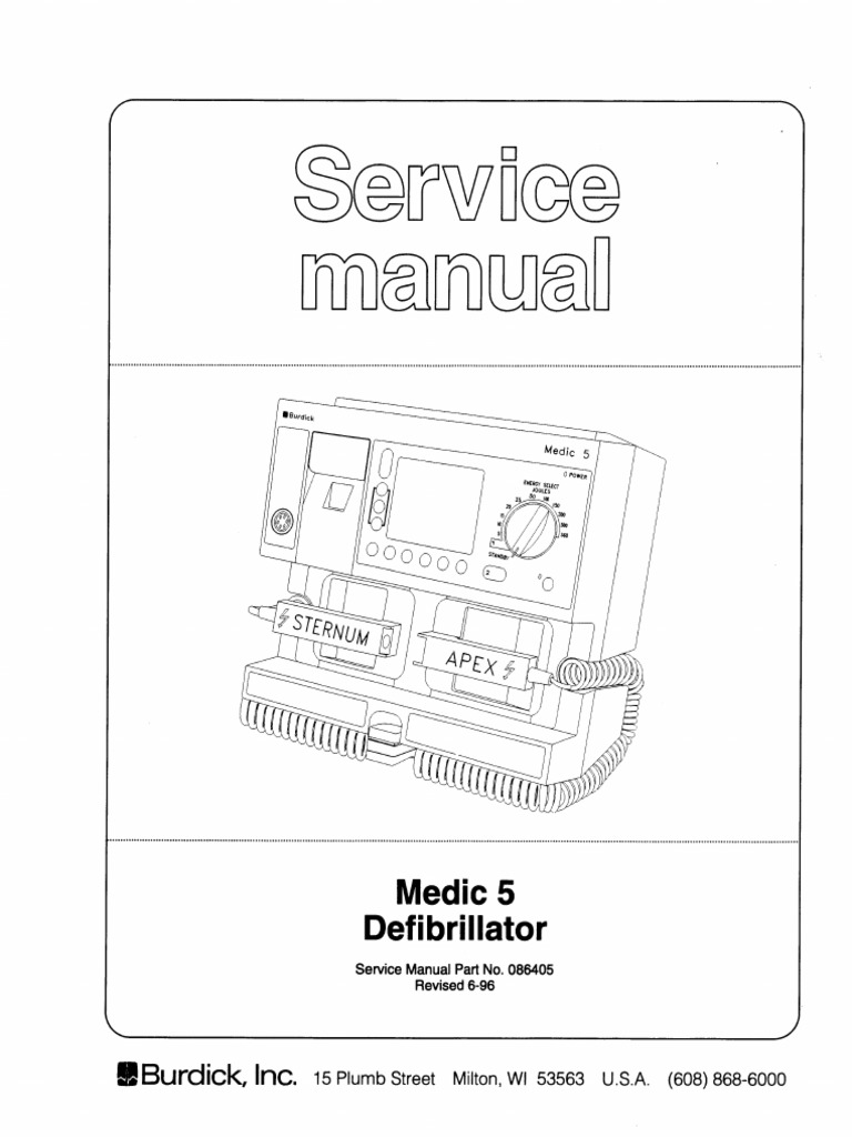 Burdick Medic 5 Defibrillator - Service Manual | PDF